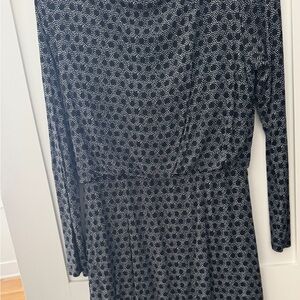 Elegant Black and White polkadot dress size M